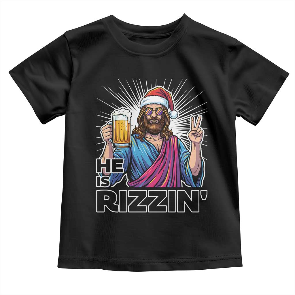 Jesus Christmas Toddler T Shirt Funny Drinking Beer Xmas Holiday TS14 Black Print Your Wear
