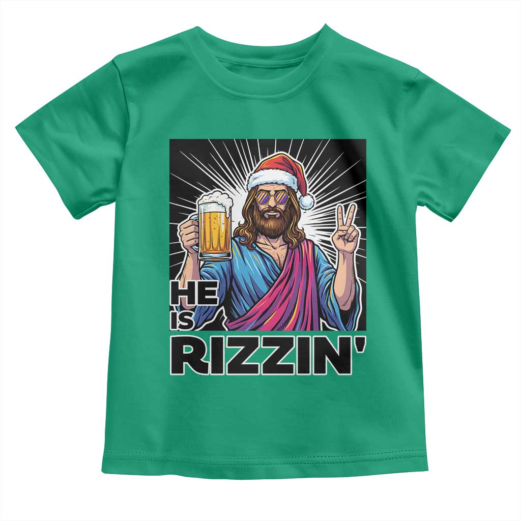 Jesus Christmas Toddler T Shirt Funny Drinking Beer Xmas Holiday TS14 Irish Green Print Your Wear