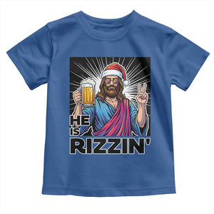 Jesus Christmas Toddler T Shirt Funny Drinking Beer Xmas Holiday TS14 Royal Blue Print Your Wear
