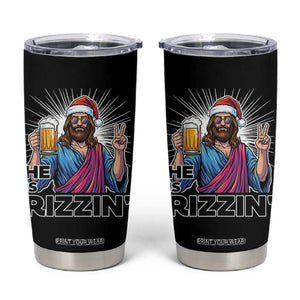 Jesus Christmas Tumbler Cup Funny Drinking Beer Xmas Holiday TS14 Black Print Your Wear