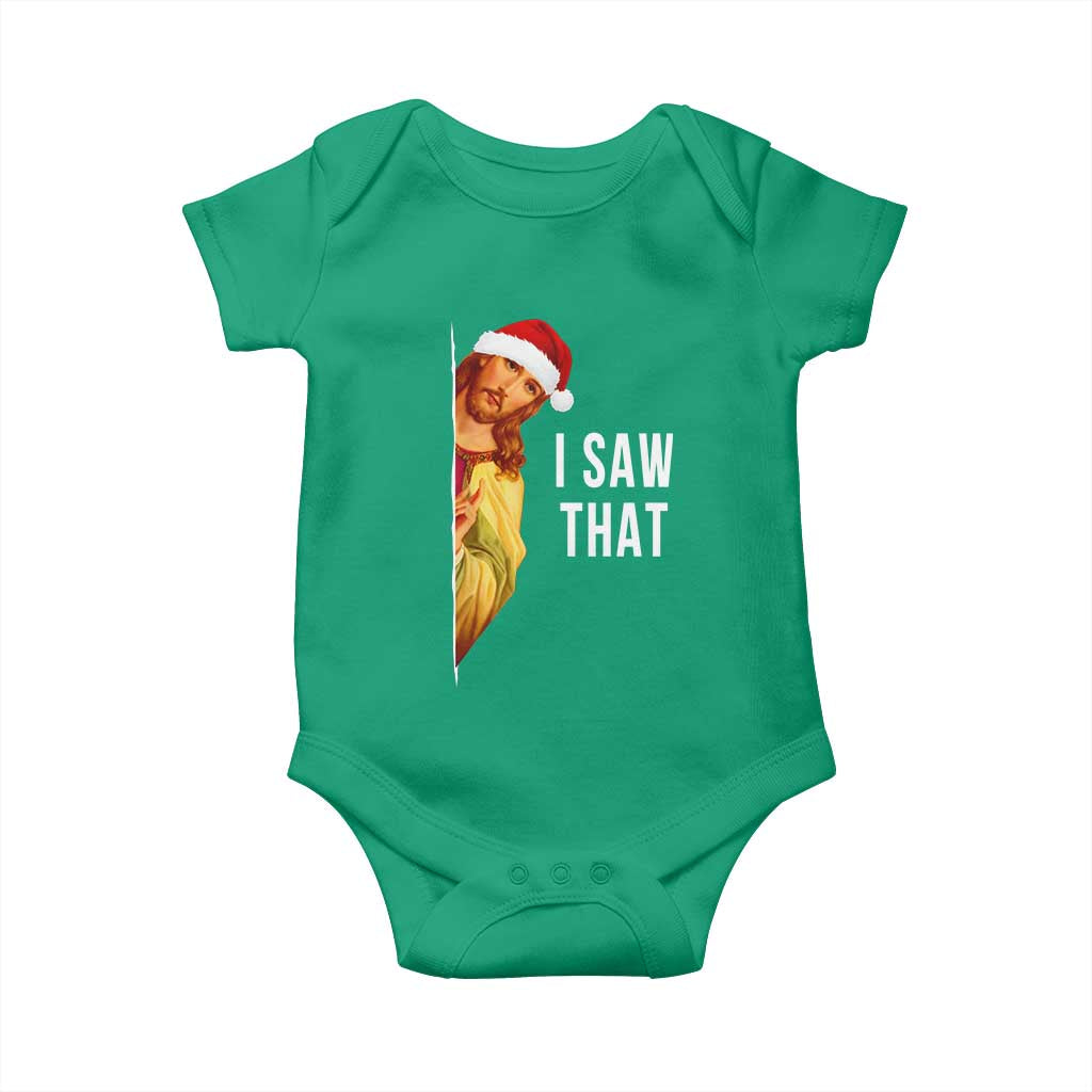 Jesus Christmas Meme Baby Onesie I Saw That TS14 Irish Green Print Your Wear