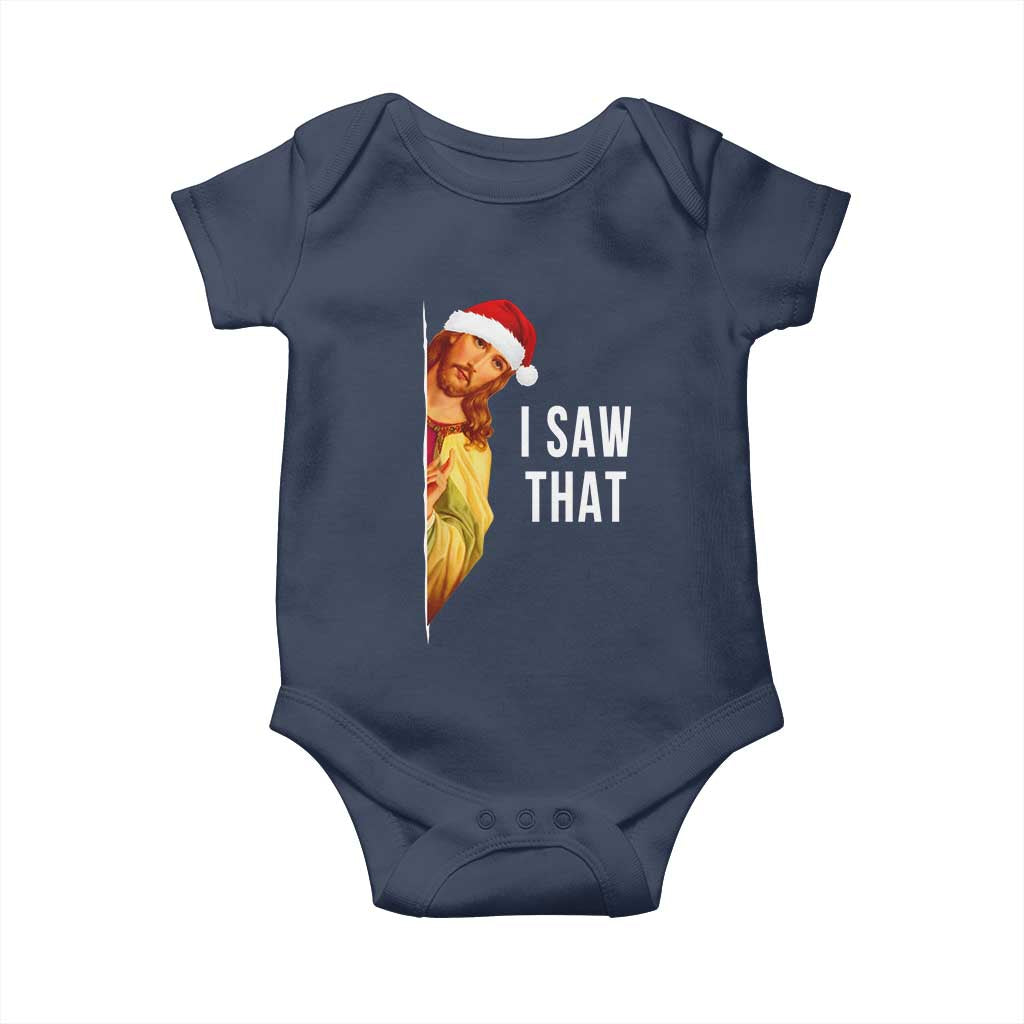 Jesus Christmas Meme Baby Onesie I Saw That TS14 Navy Print Your Wear