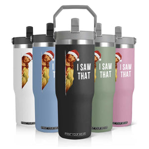 Jesus Christmas Meme Flip Straw Tumbler I Saw That TS14 Print Your Wear