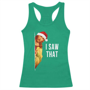 Jesus Christmas Meme Racerback Tank Top I Saw That TS14 Irish Green Print Your Wear