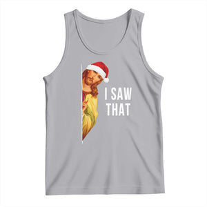 Jesus Christmas Meme Tank Top I Saw That TS14 Athletic Heather Print Your Wear