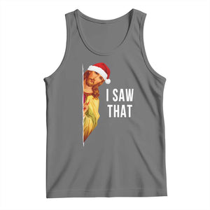 Jesus Christmas Meme Tank Top I Saw That TS14 Black Heather Print Your Wear