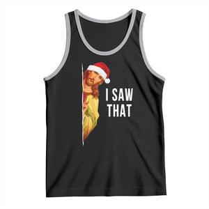 Jesus Christmas Meme Tank Top I Saw That TS14 Black Athletic Heather Print Your Wear