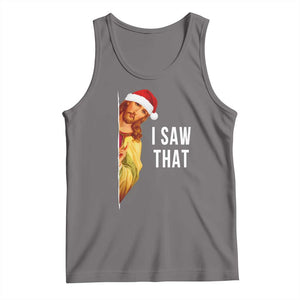 Jesus Christmas Meme Tank Top I Saw That TS14 Deep Heather Print Your Wear
