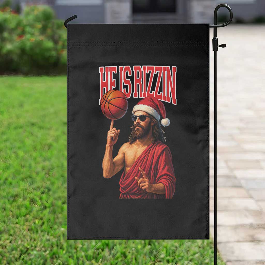 Jesus Basketball Christmas Garden Flag He Is Rizzin TS14 Print Your Wear