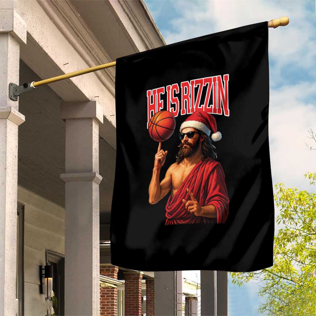 Jesus Basketball Christmas Garden Flag He Is Rizzin TS14 Print Your Wear