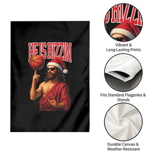Jesus Basketball Christmas Garden Flag He Is Rizzin TS14 Print Your Wear