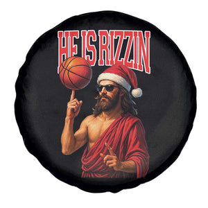 Jesus Basketball Christmas Spare Tire Cover He Is Rizzin TS14 Print Your Wear