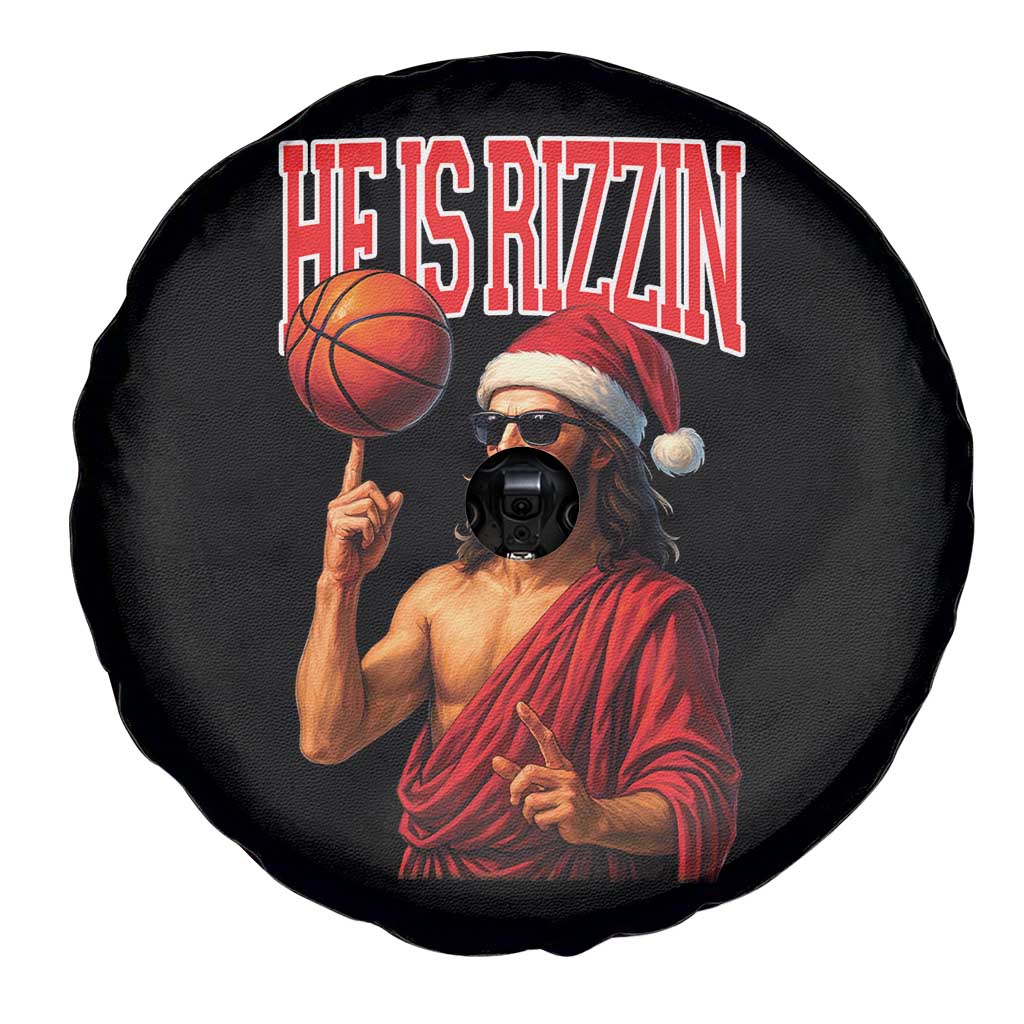Jesus Basketball Christmas Spare Tire Cover He Is Rizzin TS14 Print Your Wear