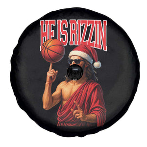 Jesus Basketball Christmas Spare Tire Cover He Is Rizzin TS14 Print Your Wear