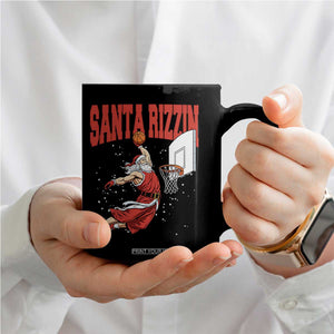 Santa Basketball Christmas Coffee Mug He Is Rizzin TS14 Print Your Wear