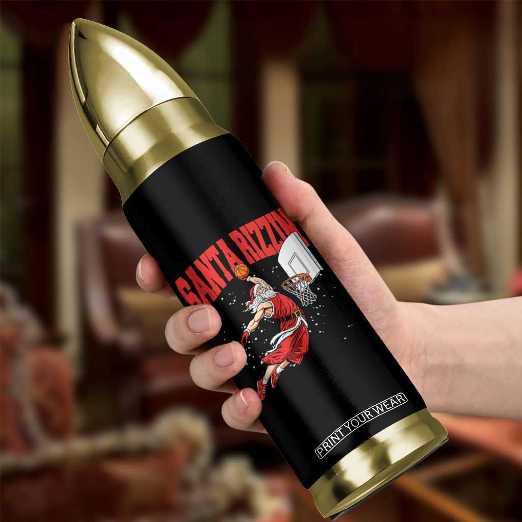 Santa Basketball Christmas Bullet Tumbler He Is Rizzin TS14 Print Your Wear