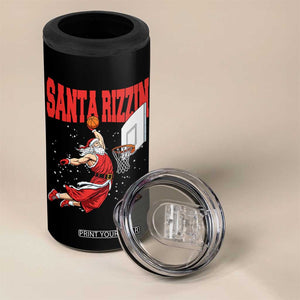 Santa Basketball Christmas 4 in 1 Can Cooler Tumbler He Is Rizzin TS14 Print Your Wear