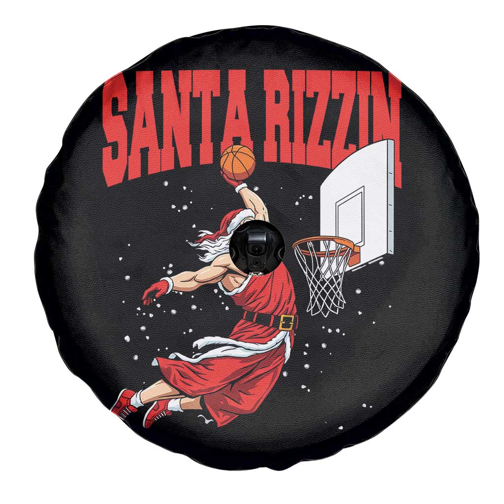 Santa Basketball Christmas Spare Tire Cover He Is Rizzin TS14 Print Your Wear