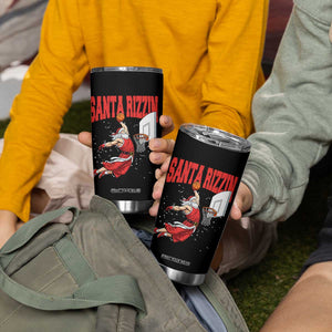 Santa Basketball Christmas Tumbler Cup He Is Rizzin TS14 Print Your Wear