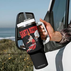 Santa Basketball Christmas Tumbler With Handle He Is Rizzin TS14 Print Your Wear