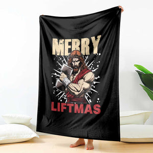 Jesus Gym Christmas Throw Blanket Merry Liftmas Xmas TS14 Print Your Wear