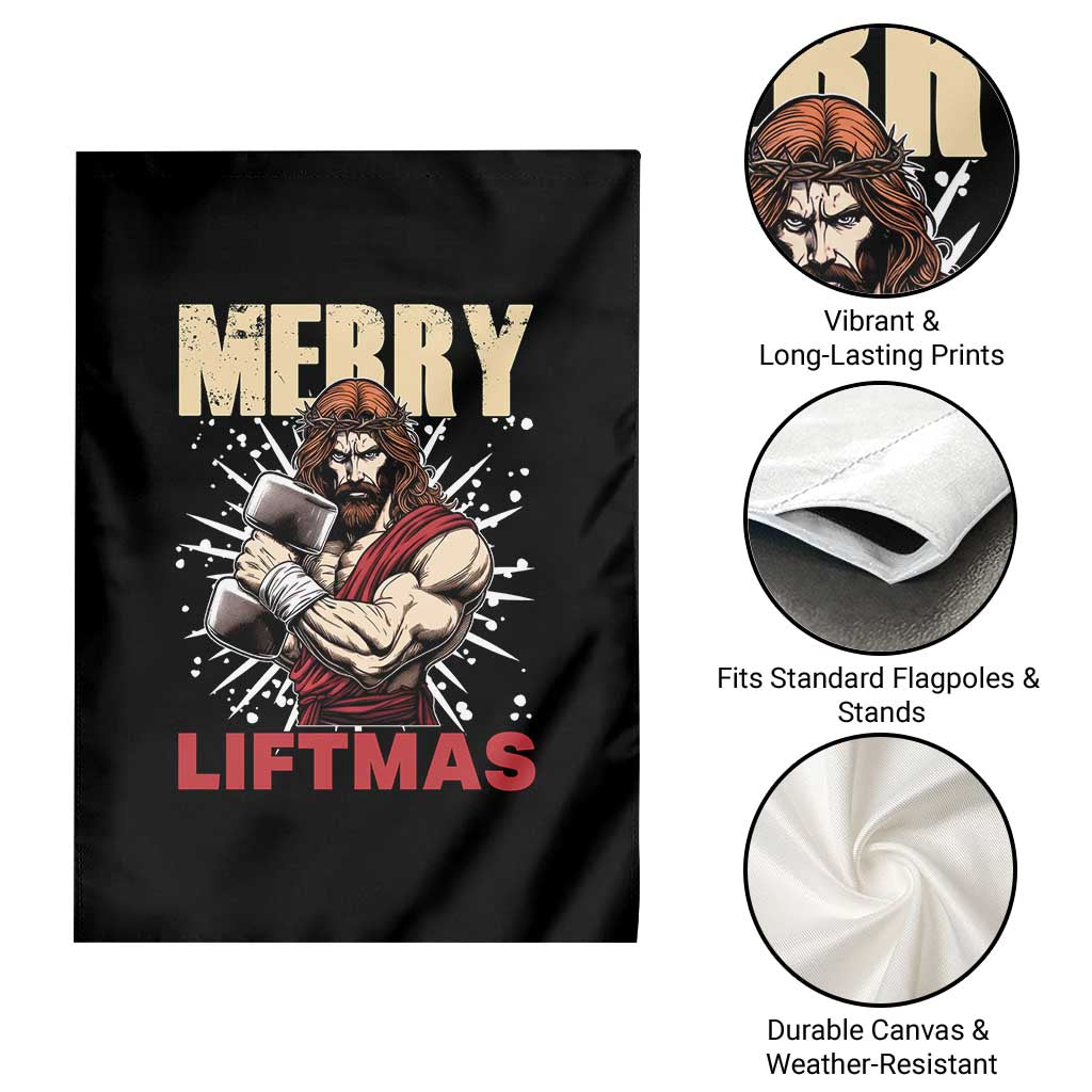 Jesus Gym Christmas Garden Flag Merry Liftmas Xmas TS14 Print Your Wear