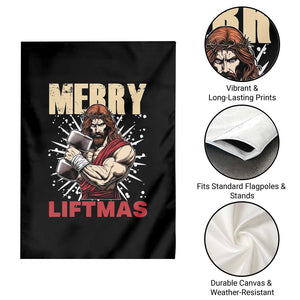Jesus Gym Christmas Garden Flag Merry Liftmas Xmas TS14 Print Your Wear