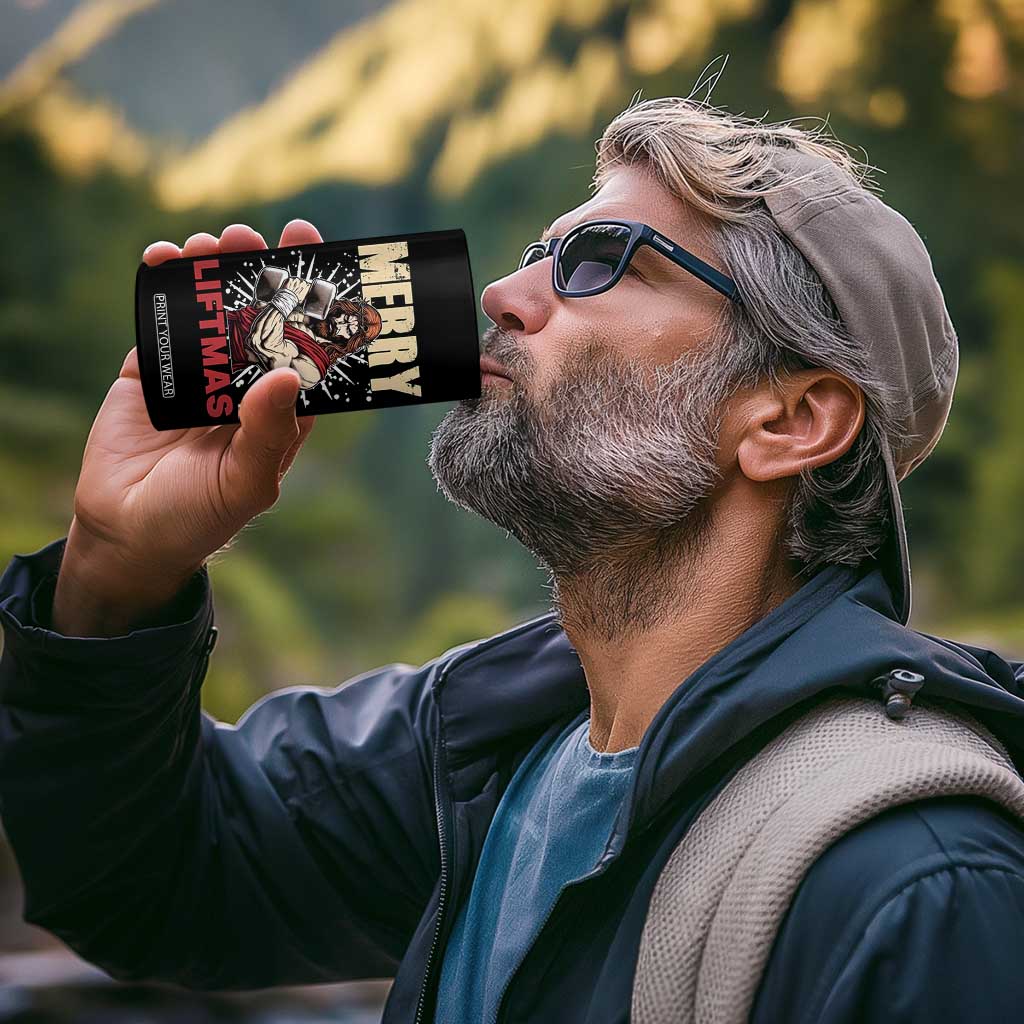 Jesus Gym Christmas 4 in 1 Can Cooler Tumbler Merry Liftmas Xmas TS14 Print Your Wear