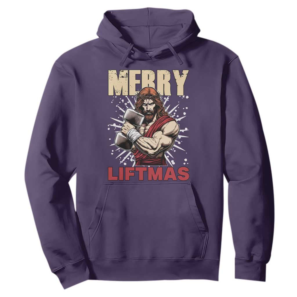 Jesus Gym Christmas Hoodie Merry Liftmas Xmas TS14 Purple Print Your Wear