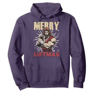 Jesus Gym Christmas Hoodie Merry Liftmas Xmas TS14 Purple Print Your Wear