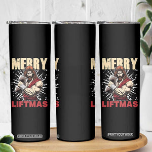 Jesus Gym Christmas Skinny Tumbler Merry Liftmas Xmas TS14 Print Your Wear