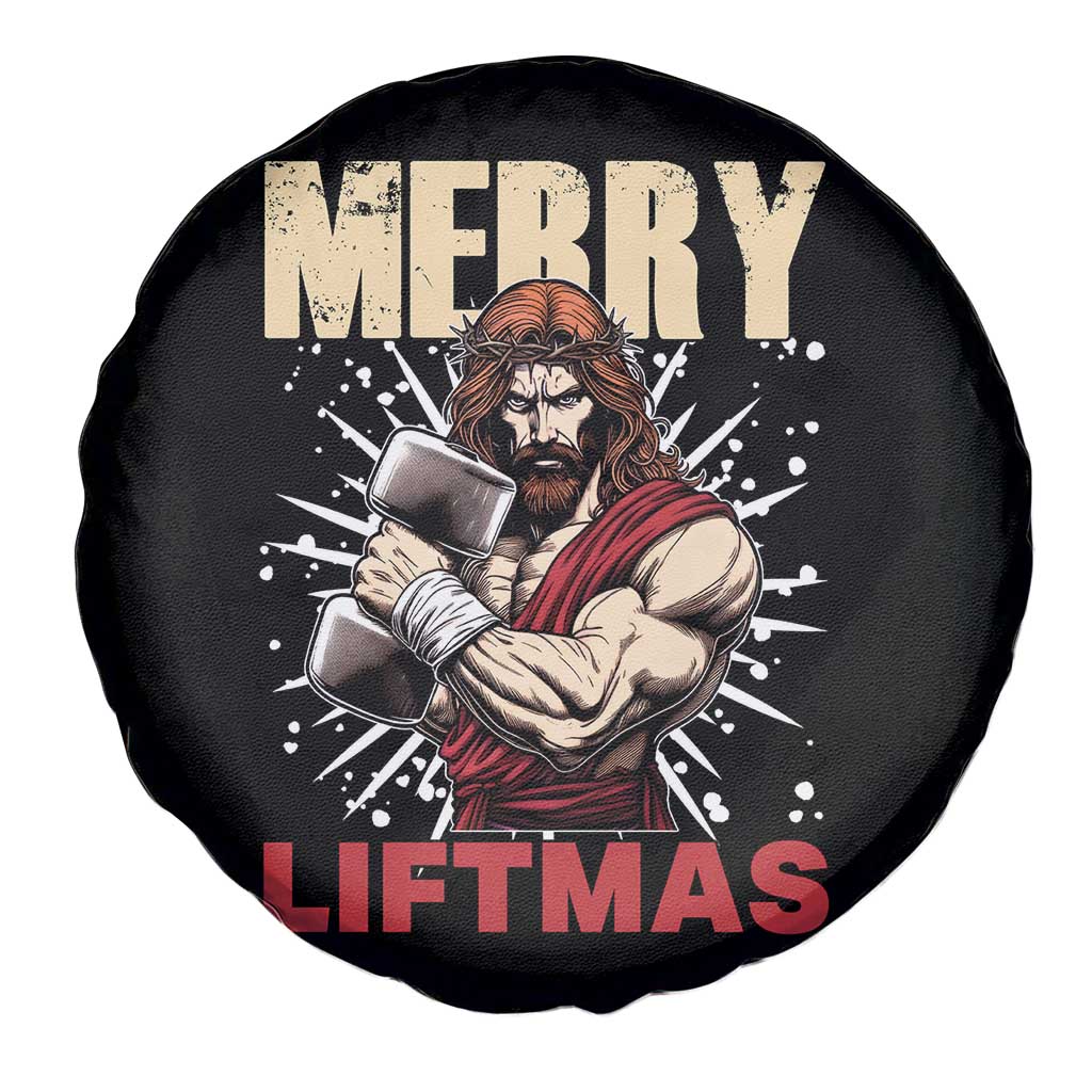 Jesus Gym Christmas Spare Tire Cover Merry Liftmas Xmas TS14 Print Your Wear