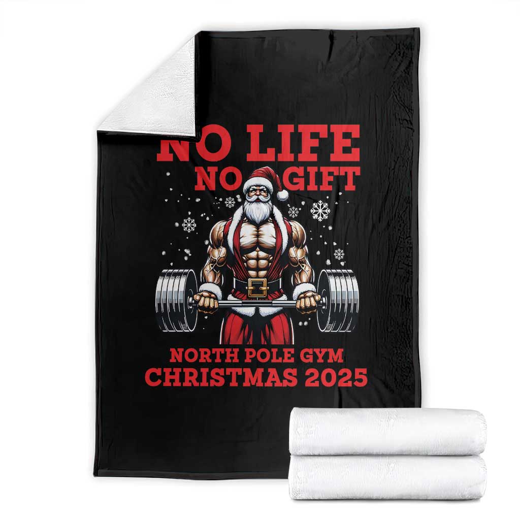 Santa Gym Christmas Throw Blanket Lifting Swole Santa Ugly Xmas TS14 Black Print Your Wear