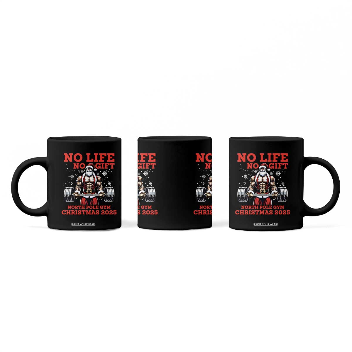Santa Gym Christmas Coffee Mug Lifting Swole Santa Ugly Xmas TS14 Print Your Wear