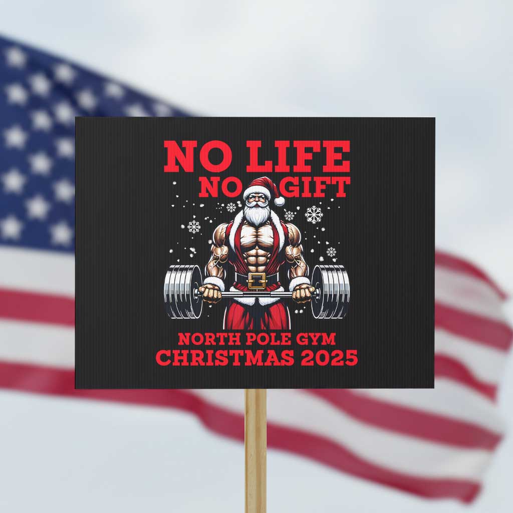 Santa Gym Christmas Protest Sign Lifting Swole Santa Ugly Xmas TS14 Horizontal 18