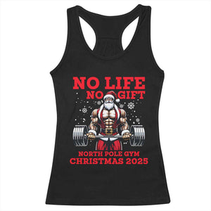 Santa Gym Christmas Racerback Tank Top Lifting Swole Santa Ugly Xmas TS14 Black Print Your Wear
