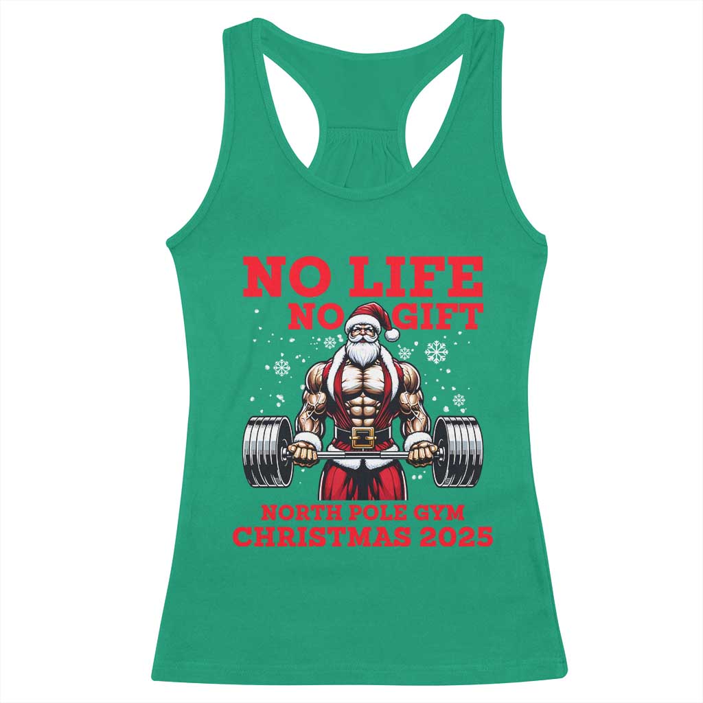 Santa Gym Christmas Racerback Tank Top Lifting Swole Santa Ugly Xmas TS14 Irish Green Print Your Wear
