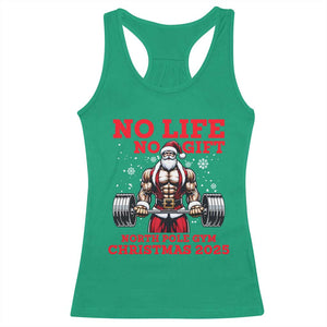 Santa Gym Christmas Racerback Tank Top Lifting Swole Santa Ugly Xmas TS14 Irish Green Print Your Wear
