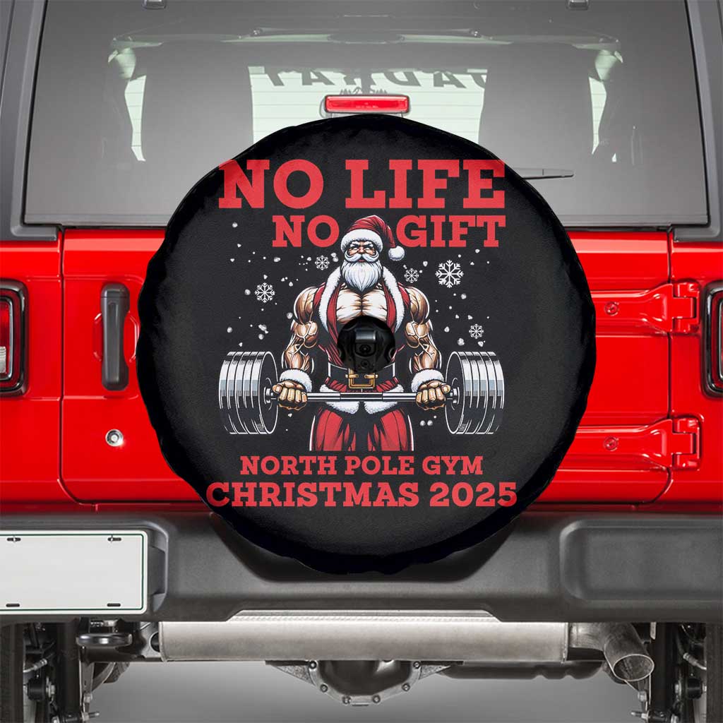 Santa Gym Christmas Spare Tire Cover Lifting Swole Santa Ugly Xmas TS14 Black Print Your Wear