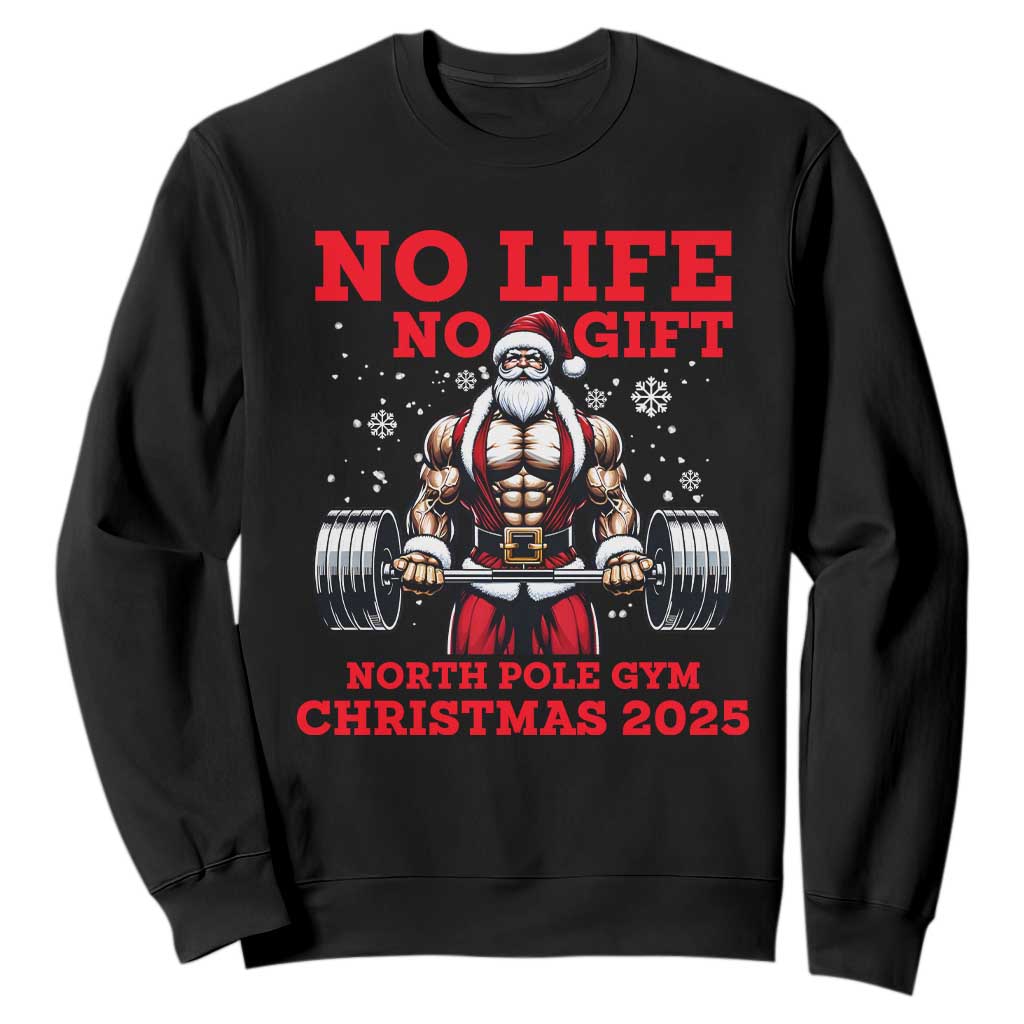Santa Gym Christmas Sweatshirt Lifting Swole Santa Ugly Xmas TS14 Black Print Your Wear
