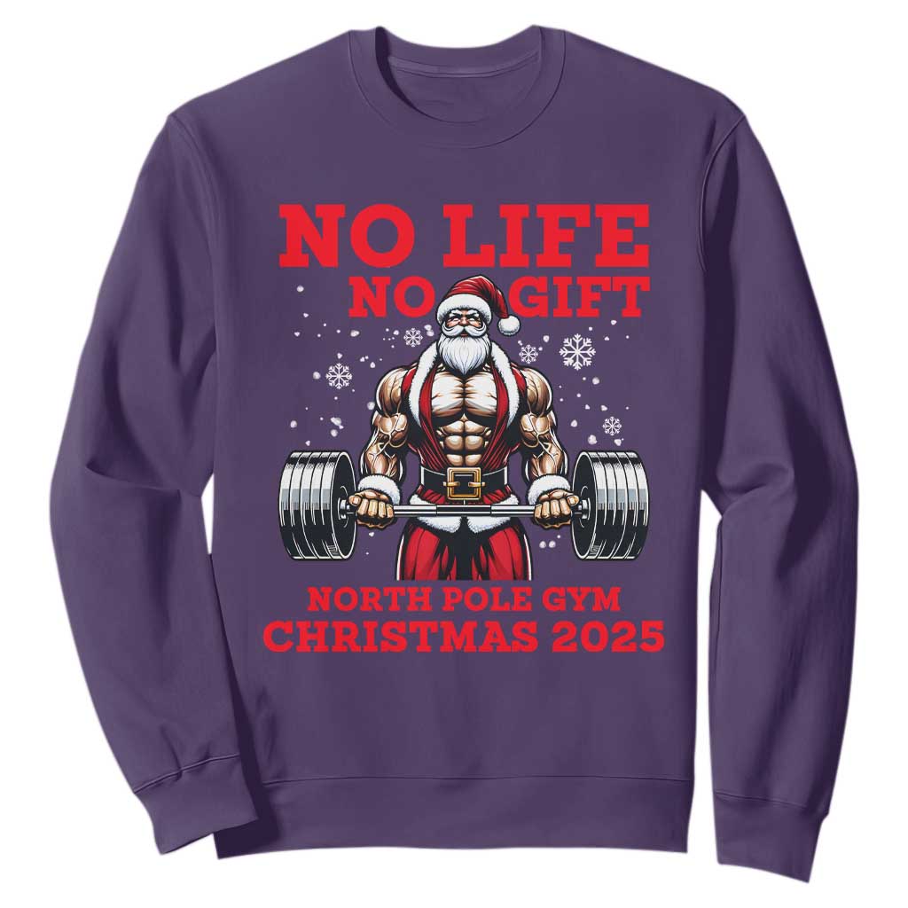 Santa Gym Christmas Sweatshirt Lifting Swole Santa Ugly Xmas TS14 Purple Print Your Wear