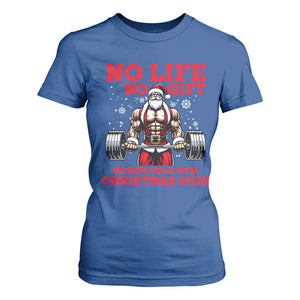 Santa Gym Christmas T Shirt For Women Lifting Swole Santa Ugly Xmas TS14 Royal Blue Print Your Wear