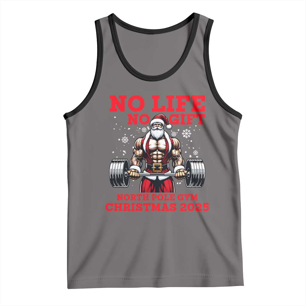 Santa Gym Christmas Tank Top Lifting Swole Santa Ugly Xmas TS14 Deep Heather Black Print Your Wear
