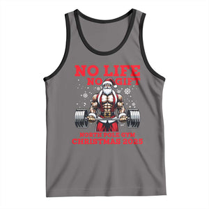 Santa Gym Christmas Tank Top Lifting Swole Santa Ugly Xmas TS14 Deep Heather Black Print Your Wear