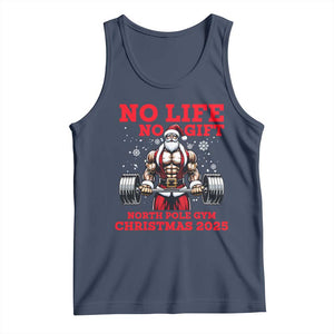 Santa Gym Christmas Tank Top Lifting Swole Santa Ugly Xmas TS14 Navy Print Your Wear