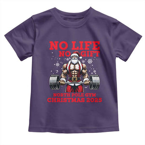 Santa Gym Christmas Toddler T Shirt Lifting Swole Santa Ugly Xmas TS14 Purple Print Your Wear