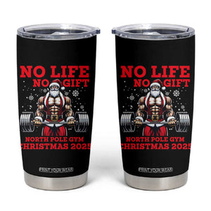 Santa Gym Christmas Tumbler Cup Lifting Swole Santa Ugly Xmas TS14 Black Print Your Wear