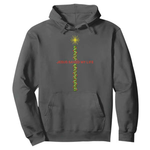 Jesus Christian Christmas Hoodie Religious Cross Bible Verse Inspirational TS14 Dark Heather Print Your Wear