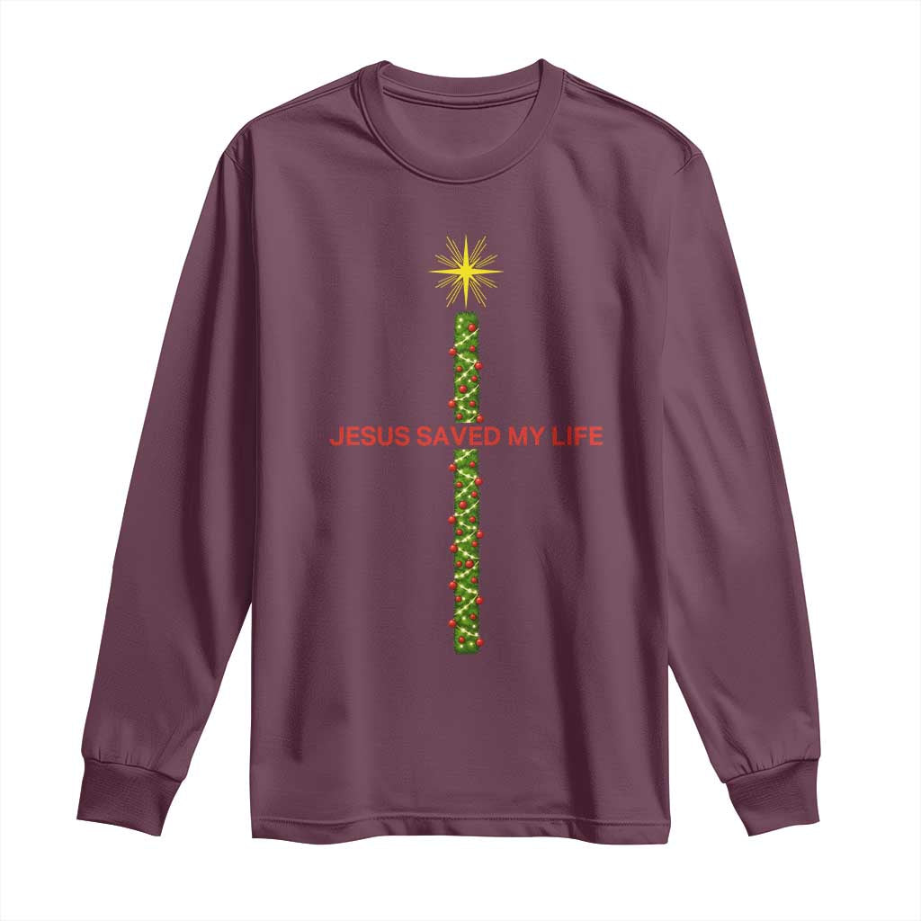 Jesus Christian Christmas Long Sleeve Shirt Religious Cross Bible Verse Inspirational TS14 Maroon Print Your Wear