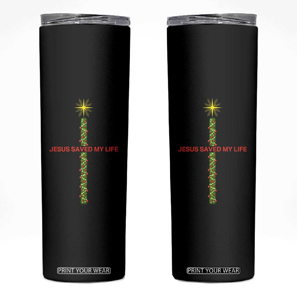 Jesus Christian Christmas Skinny Tumbler Religious Cross Bible Verse Inspirational TS14 Black Print Your Wear
